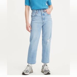 Levis Ribcage Straight Ankle Light Wash Jeans 27x26